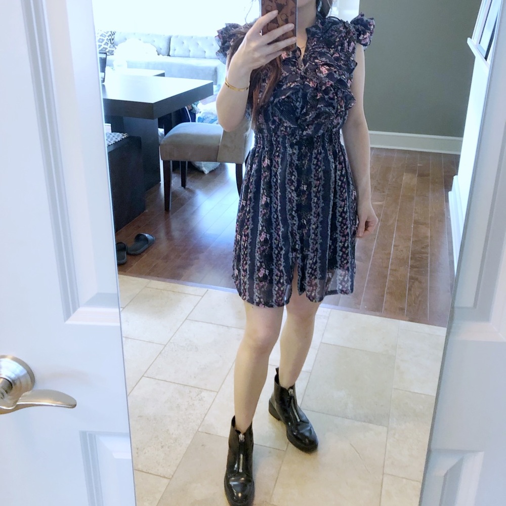 Ruffle Vintage styled  floral dress